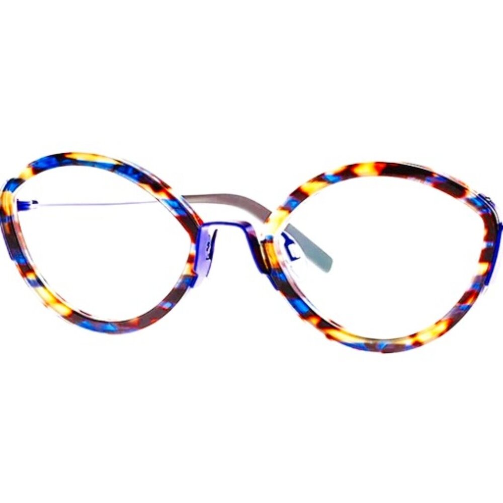 Theo Trinxat Eyeglasses Frames - Purple Tortoise Shell